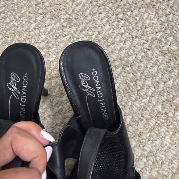 Donald J. Pliner Black Strappy Sandals heels size 6.5 - Picture 4 of 10